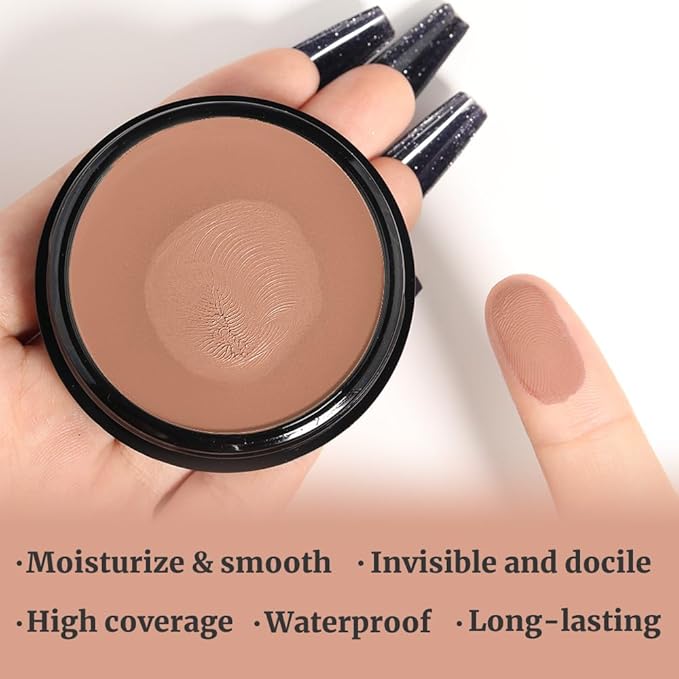 Kaely Color Correcting Concealer,Cream Pot Concealer Full Coverage,under Light Coffee
