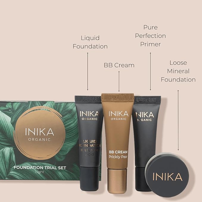 INIKA Organic Foundation Trial Set, Natural Mineral essentials - Medium