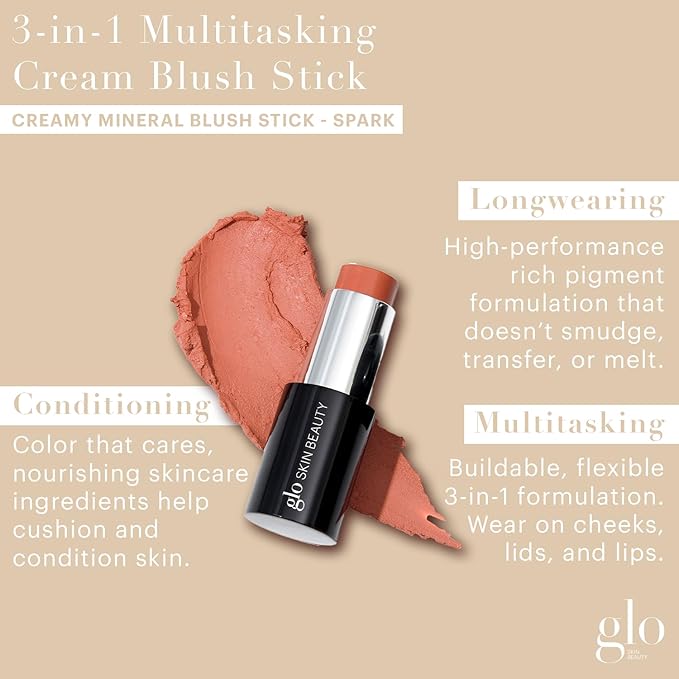 Glo Skin Beauty Cream Blush Stick (Spark) | Skincare Benefits