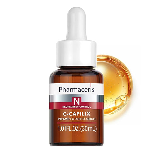 Vitamin C Revitalizing Serum - Vit C & E Concentrate, Helps Reduce Redness, Brighten & Firm, Strengthens Capillaries, Antioxidant Serum for Dull & Aging Skin, C-CAPILIX 1.01 fl oz