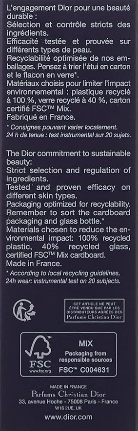 Dior Christian Forever Skin Glow 24h Wear Radiant 1.0 Ounce