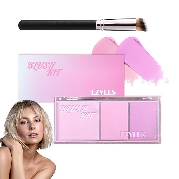 Cream Blush Stick with Brush,Waterproof Multi Cream Blush Skin M1