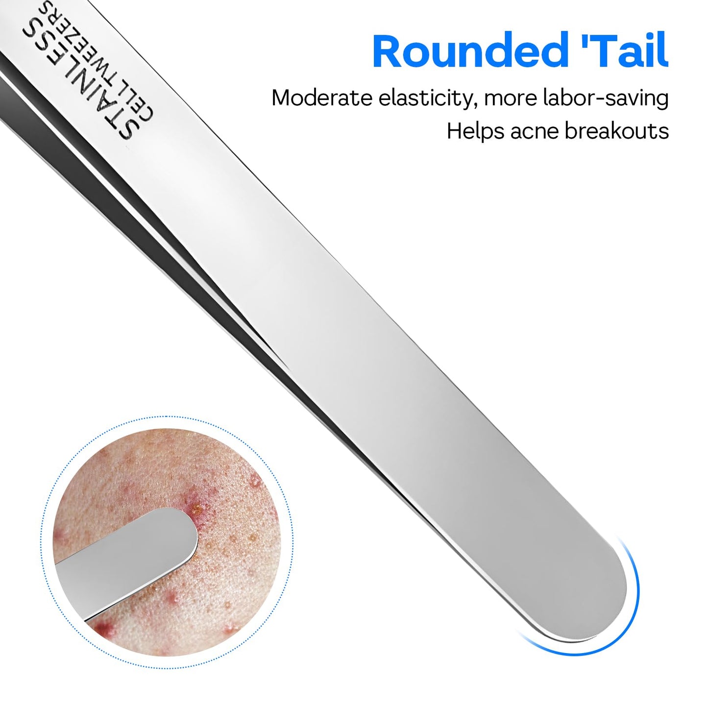 4 Pcs Blackhead Remover Tools Pimple Popper Tool Kit Comedones Extractor Acne Removal Kit for Blemish Black Head Remover for face Risk Free Treatment for Whitehead Popping (Silver Purple)