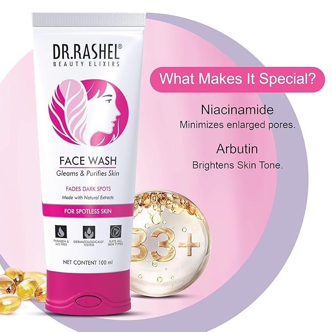White Skin Face Wash Natural Extracts Deep Cleansing For Oily And Dry Skin -100 ml /3.38 Fl Oz