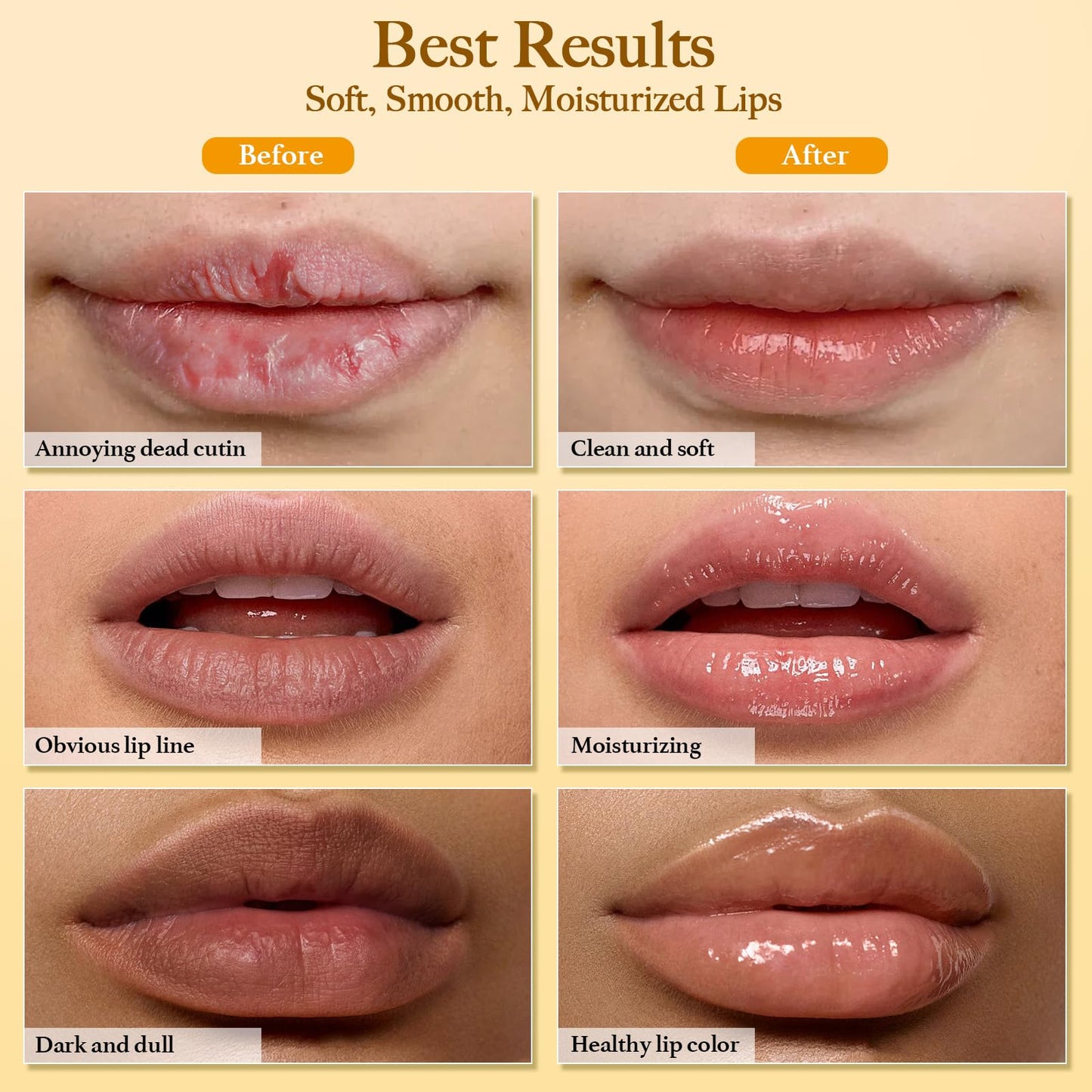 3PCS Turmeric Lemon Lip scrub and Turmeric Lip Balm with Brush Set, Lip Scrubber Exfoliator, Dark Lips Treatment for Smokers, Natural Exfoliator & Moisturizer Cracked, Dull, Reduce Fine Lines Lips