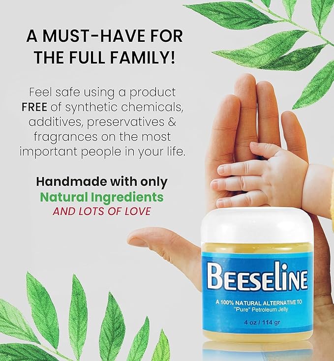 Beesalene Original Unpetroleum - 100% Natural & Hypoallergenic Alternative to Petroleum Jelly - Lips, Hands, Baby, Makeup Remover and More (2 Ounce)