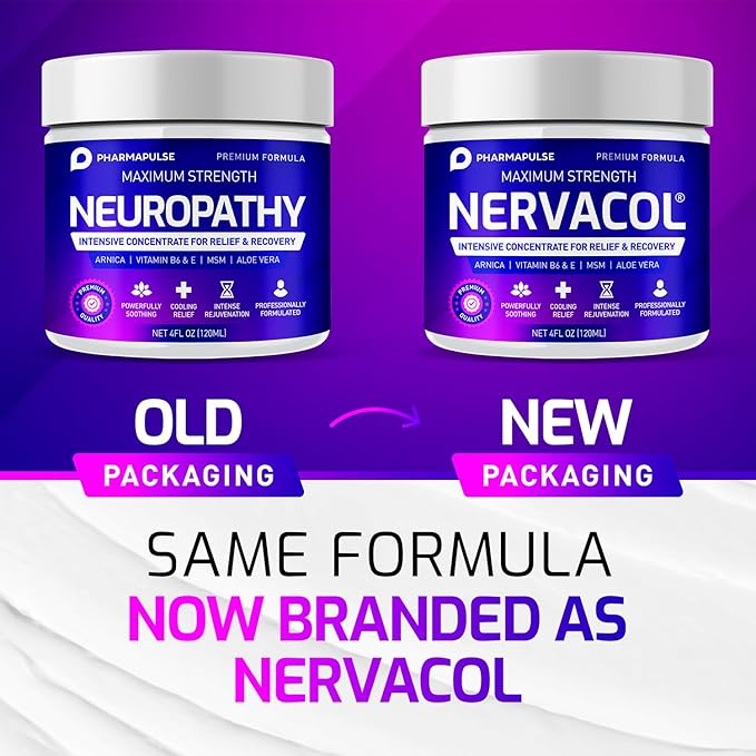 Pharmapulse Neuropathy Nerve Therapy & Relief Cream - Maximum Strength Relief Cream for Foot, Hands, Legs, Toes Includes Alpha Lipoic Acid, Arnica, Vitamin B6, Aloe Vera, MSM - Effective Soothing 4oz
