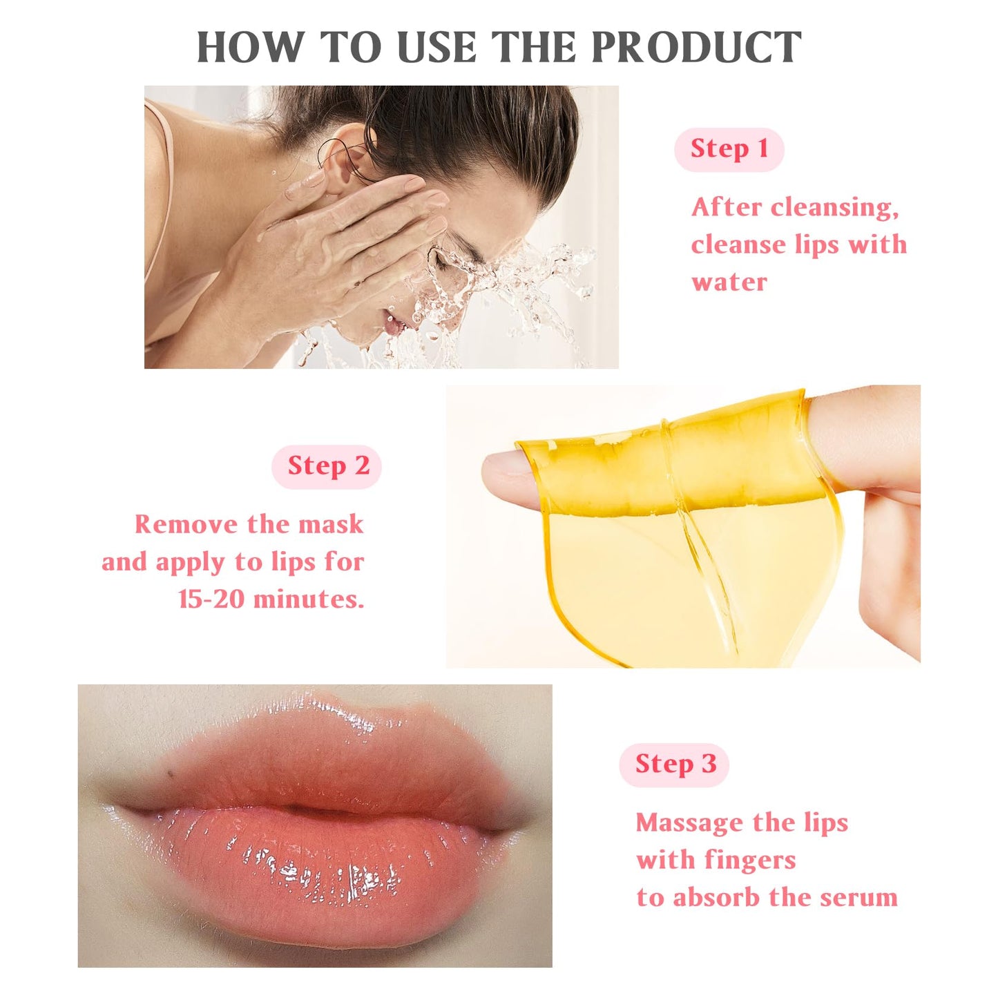 30 Pieces of Lip Masks,Hydrating Lip Sleeping Masks Lip Care Kit,Overnight Lip Masks for Dry Lips,Moisturizing Lip Moisturizer Lip Patches,Make Your Lips plumper