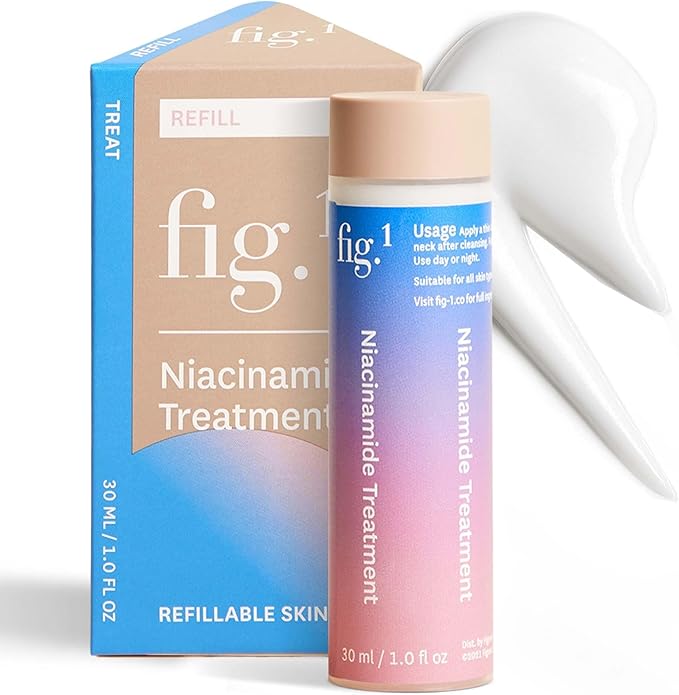 Fig.1 Niacinamide Face Serum Refill for Sensitive Skin | 4% Niacinamide, Glowing & Hydrating Serum for Face, Anti Aging, Moisturizing, and Soothing Treatment 30ml