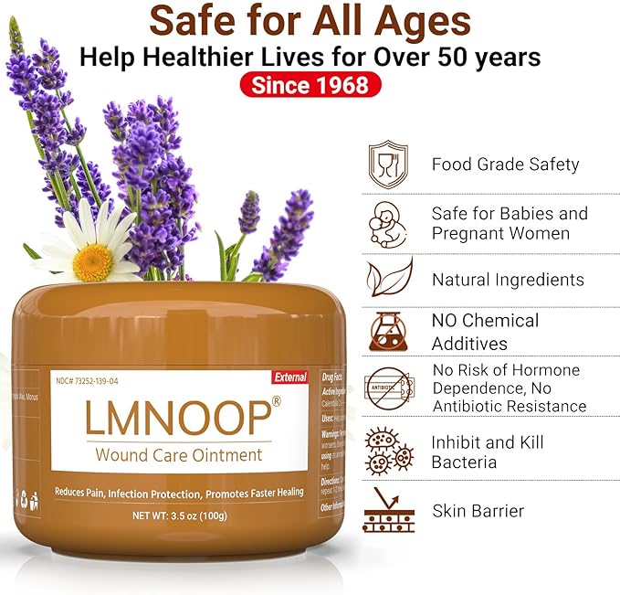 Organic Bed Sore Relief Ointment – Natural Wound Healing Cream for Pressure Ulcers & Skin Irritations