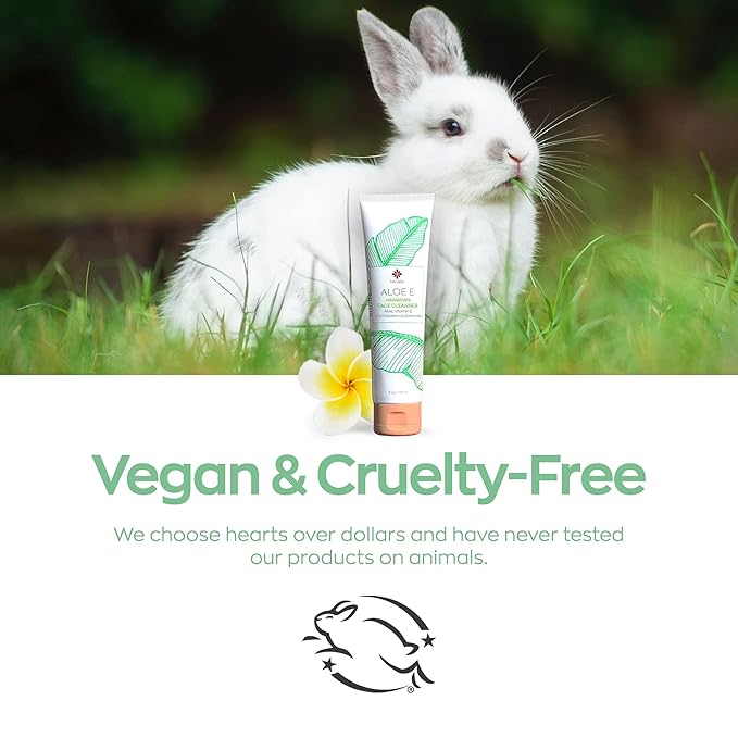 Hanalei Aloe E Face Gel Cleanser – Aloe Vera Face Wash for Sensitive, Oily & Dry Skin – Gentle, Oil-Free, Hydrating with Vitamin E – Vegan, Cruelty-Free Hawaiian Skincare – Made in USA (5 oz)