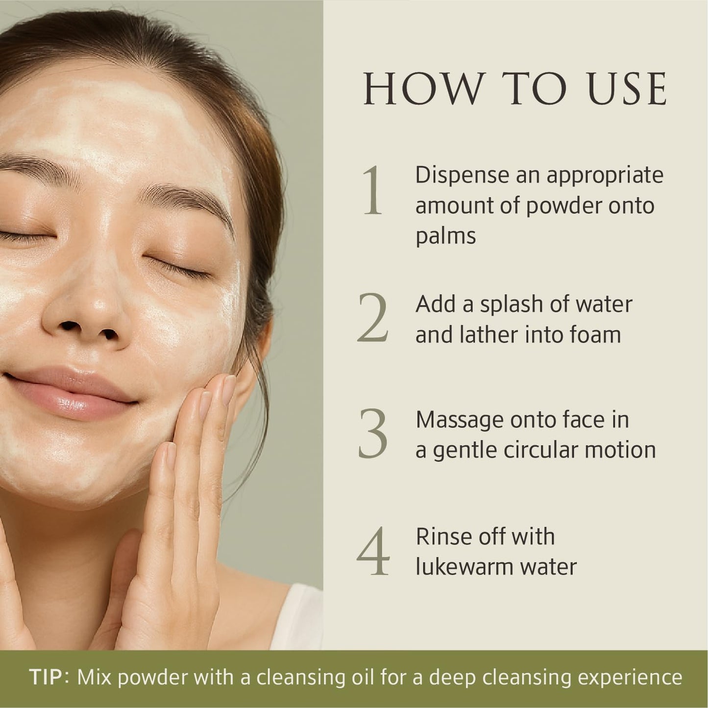 YUNJAC Whole Plant Daily Foam & Exfoliant (2.82 oz) – Matcha Facial Cleanser, Gentle Enzyme Foam, Suitable for Sensitive Skin, Korean Skincare, Rich Lather, Makeup Remover