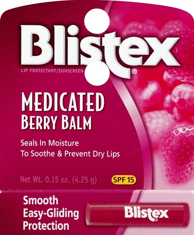 Blistex Medicated Lip Balm, Berry, .15-Ounce