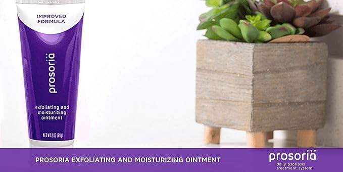 Psoriasis Exfoliating & Moisturizing Ointment – 2oz | Psoriasis Care to Restore Dry, Rough, Cracked or Scaling Skin - Shea Butter, Vitamin E, Steroid-Free | Great for Knees and Elbows