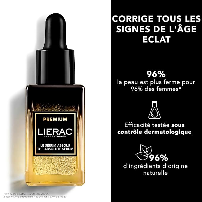Lierac The Absolute Niacinamide Serum for Face, Fine Lines, Hydrating Face Serum for Woman, Corrects All the Signs of Aging, Firms & Reduces Wrinkles - 30 ml
