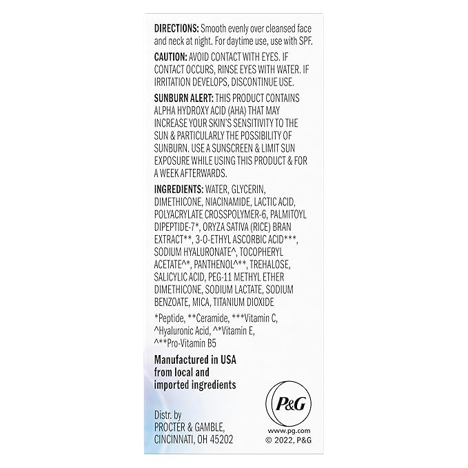 Olay Super Serum Night Repair, Fragrance-Free Trial Size - Niacinamide, Peptide, Salicylic & Lactic Acid, Glycerin - 5-in-1 Skin Care Benefits - Hydrating, Reduces Dark Spots, Anti-Aging, 0.4 Oz