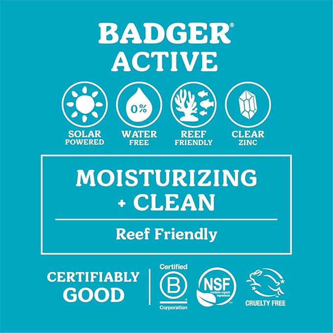 Badger Sunscreen Lip Balm SPF 15, oz