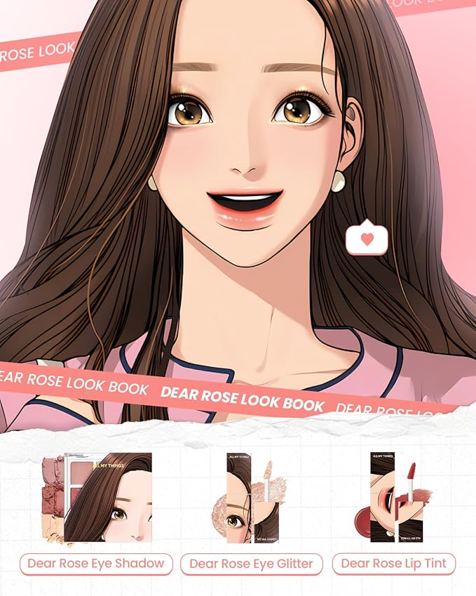 AMTS True Beauty Dear Rose Eyeshadow Palette, Matte