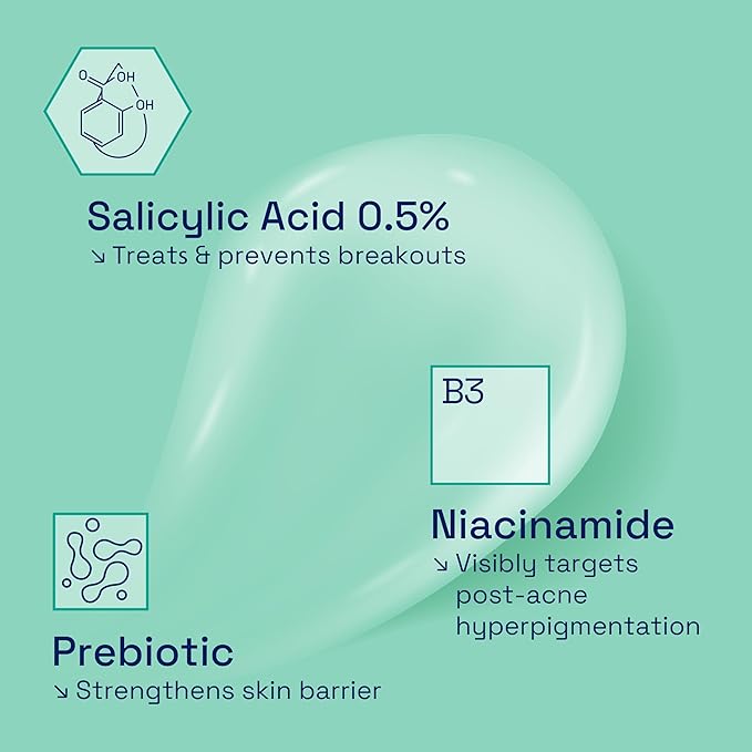 Cetaphil Gentle Clear Triple-Action Acne Treatment Serum with Salicylic Acid, Treats and Prevents Acne, Great for Post-Acne Marks, for All Skin Types, 1oz