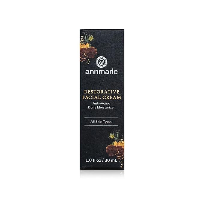Annmarie Restorative Facial Cream – Luxurious Moisturizer for All Skin Types – Firms, Tones & Rejuvenates with Reishi, Collagen Pre-Peptides, Lingonberry Stem Cells & Ceramides (1.7 oz)