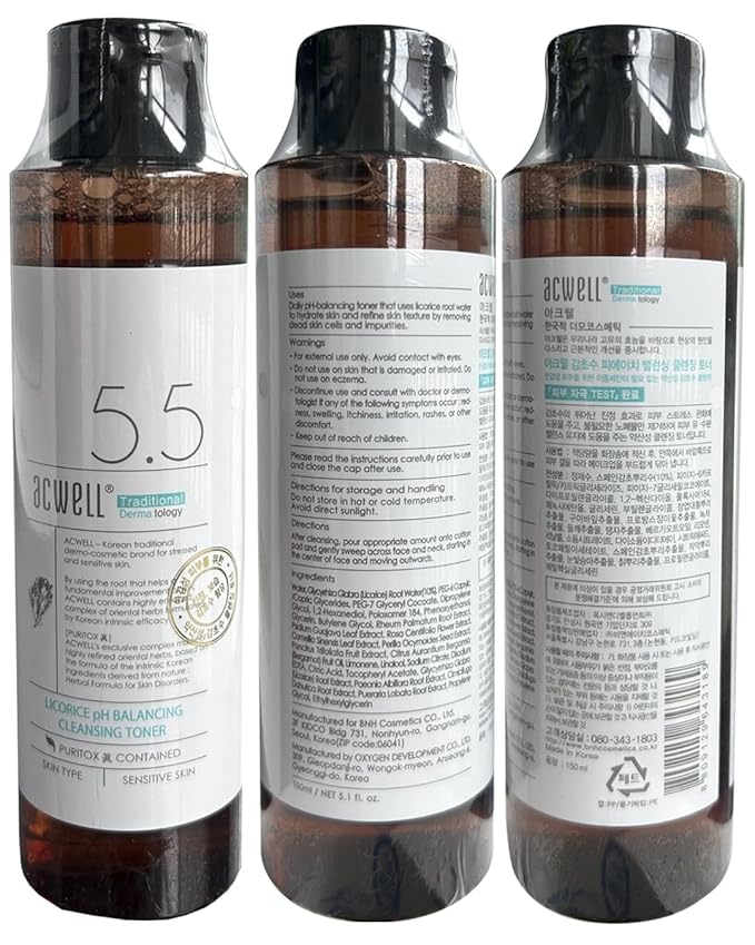 ACWELL Licorice pH Balancing Korean Toner for Cleansing