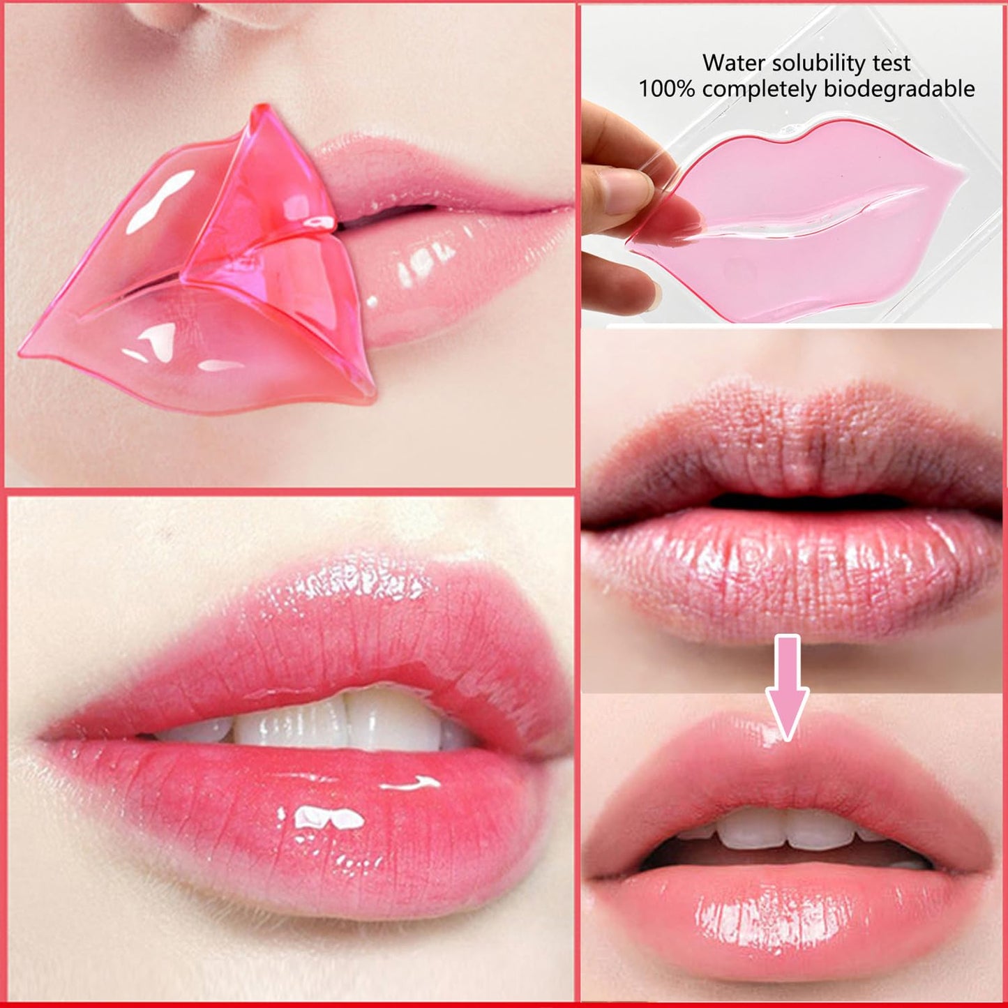 30 Pairs Eye Masks & Lip Masks, Crystal Collagen Eye Patches for Puffy Eyes & Dark Circles, Bachelorette Party Favors, Bridesmaid Gifts, Lip Care & 24K Gold Eye Mask Moisturizing & Reduce Wrinkles