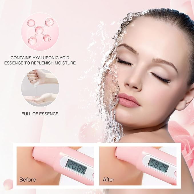 Face Masks Skincare for All Skin Types, Rose Pink Hydrating Face Sheet Masks Suitable for Sensitive Skin, Moisturizing Bulk Facial Mask for Women Skin Care, Face Mask Gifts for Face Spa 10 Sheets