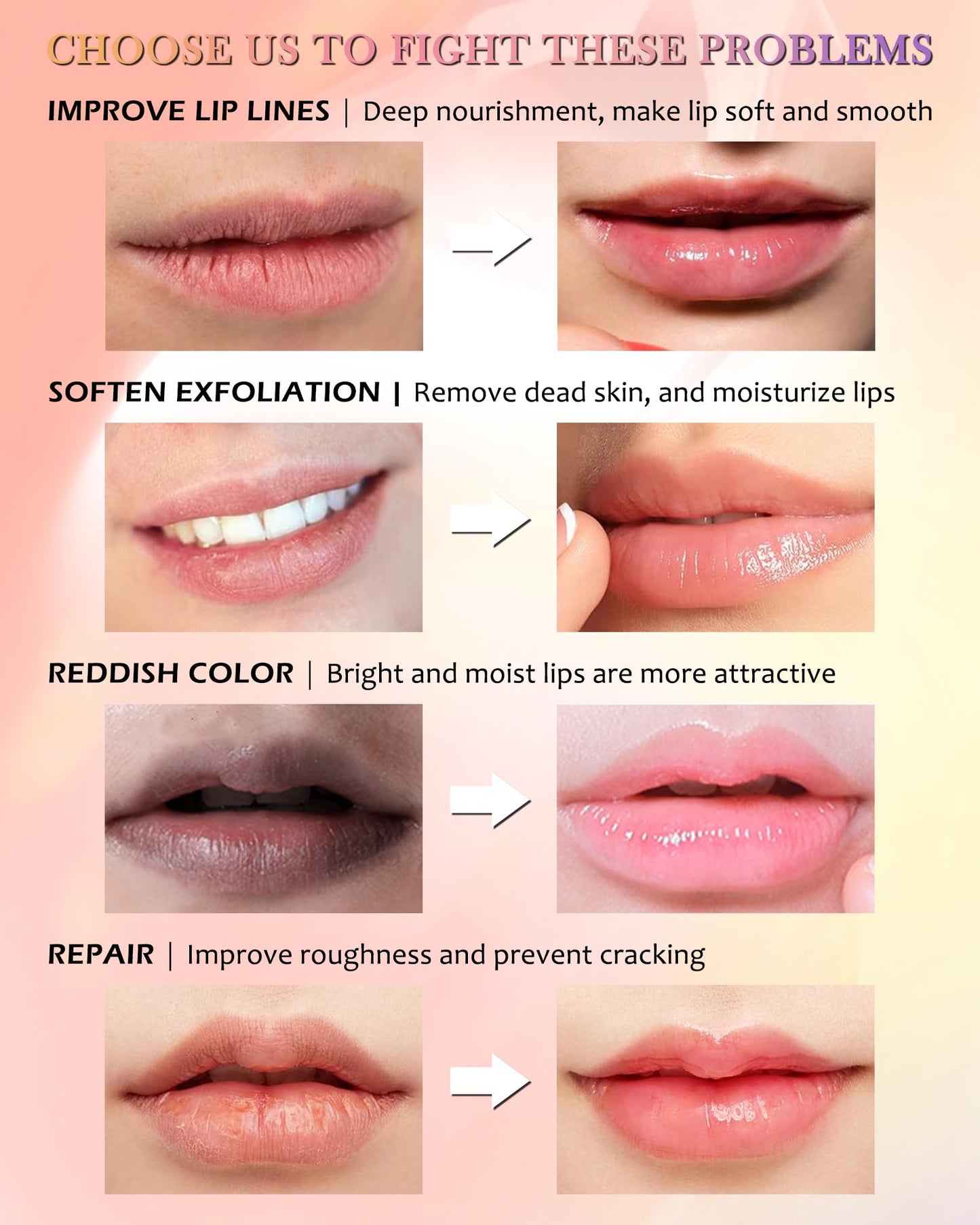 Sleeping Lip Mask, Overnight Hydrating & Prevention Dry and Cracked Lips Scrubs Exfoliator & Moisturizer, Ultra-Nourishing Lip Sleeping Mask with Wand, Lips Care Therapy Treatment for Women-02#Berry