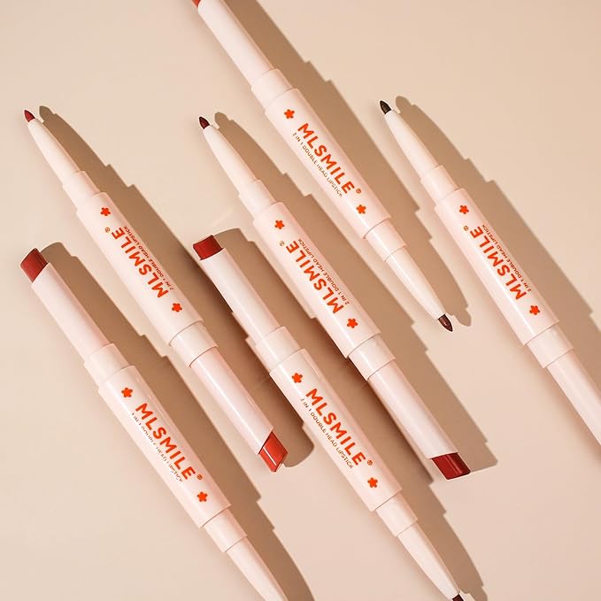 Matte Red Lip Liner Lipstick, Double-end Cream Lip Liner Pencil, Waterproof Long Wear Smudge Proof Lip Liner,Rich Lip Colors,Retractable Smooth Lip Liner, High Pigmented Dark Lip Liner For Women (#03)