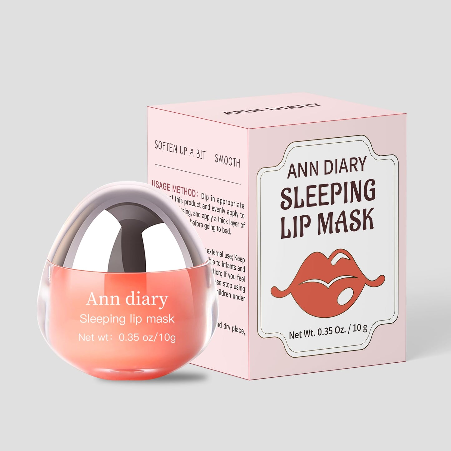 Ann Diary Sleeping Lip Mask: Nourish,Dry Lips,Hydration,Moisturizing for Cracked Lips,Visibly Plumps & Softens,Long-lasting Moisture to Soothe Dry Chapped Lips 10G|0.35 oz