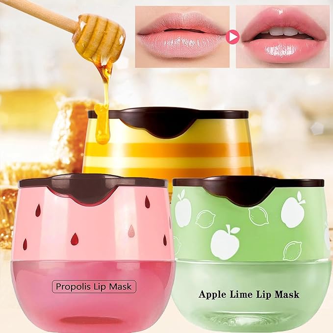 3 Pcs Bee Lip Balm Honey Lime)