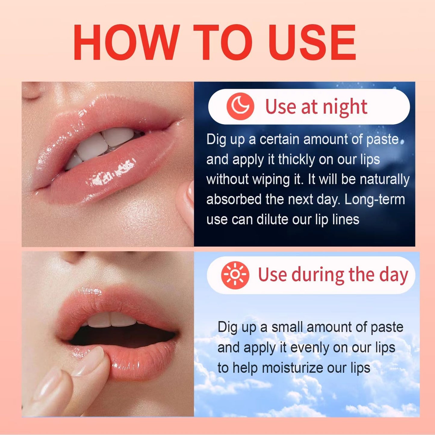 6 Pack Cute Lip Mask Sleeping Overnight for Dry Lips with Coconut Oil and Beeswax -Smoothing Hydrating Softening Plumoing Moisturizing with Small Lip Brush 6 Flavors Gift for Women 0.18 Oz