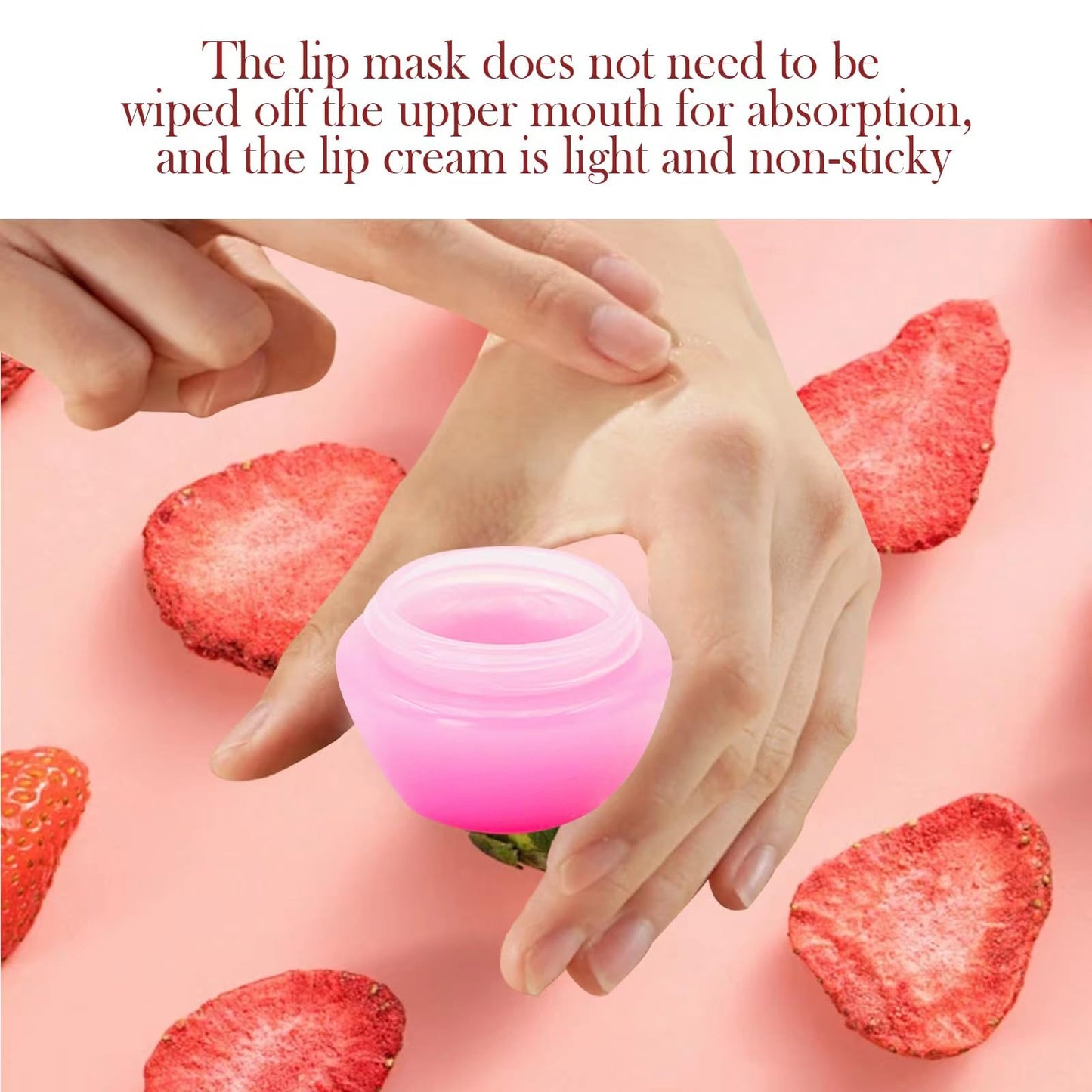 6 Pack Cute Lip Mask Sleeping Overnight for Dry Lips with Coconut Oil and Beeswax -Smoothing Hydrating Softening Plumoing Moisturizing with Small Lip Brush 6 Flavors Gift for Women 0.18 Oz