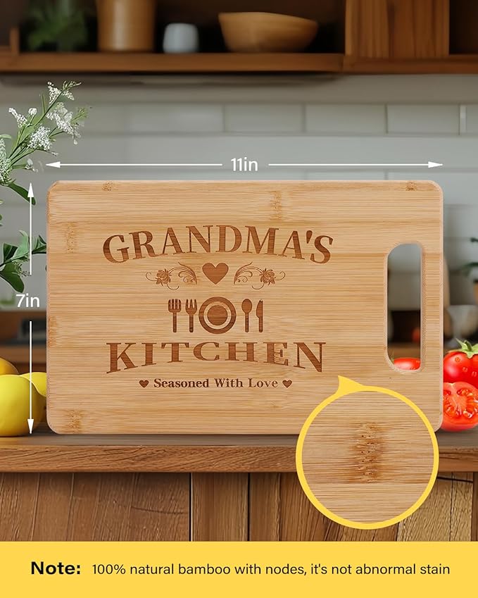 Gifts for Grandma 11x7 inch, Mothers Day Grandma Birthday Christmas Gifts Thoughtful Cutting Board, Unique Grandmother Gift Ideas