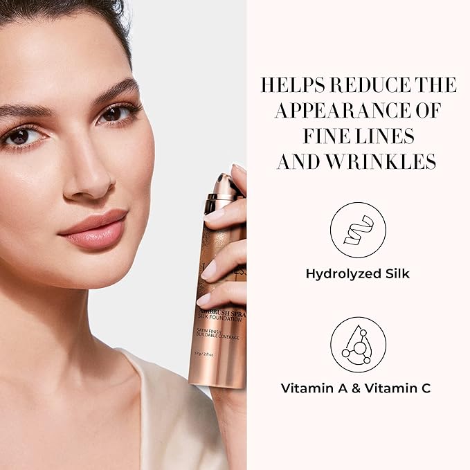 LUMINESS Silk Airbrush Spray Foundation & Buffing Brush Light Rich)