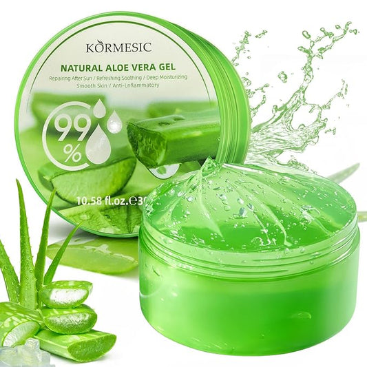 Facial Aloe Vera Gel, 99% Pure Aloe Vera Moisturising Gel for Skin, Scalp and Hair, Soothing Aloe Vera Facial Moisturising Gel, Multi-Purpose Skin Care, Soothe Your Skin (10 oz)