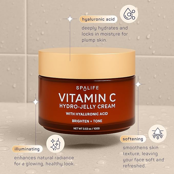 SpaLife Beauty Vitamin C Hydro - Jelly Moisturizing Face Cream With Hyaluronic Acid