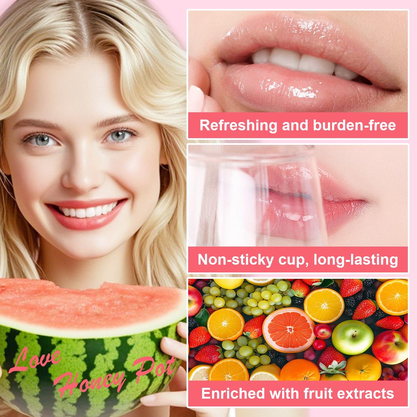 Bee Propolis Aloe Vera Lip Balm - Soothing Lip Sleeping Mask for Dry, Irritated Lips | Aloe Extract & Propolis | Moisturizing, Exfoliating Lip Treatment in Honey Pot Packaging