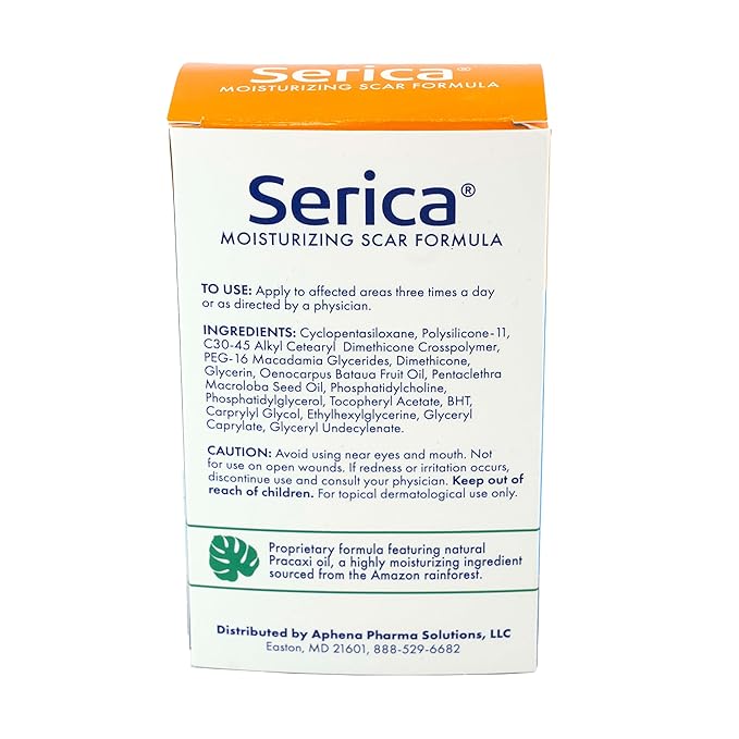 Serica Scar Gel Advanced Silicone Formula, Visibly Reduces the Appearance of Scars from Surgery, Acne, Injuries - Clinically Proven Results, 1oz