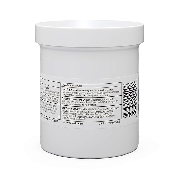 emuaid Ointment for Eczema and Psoriasis Relief, Reduces Itching, Pain, Swelling, Regular Strength Treatment for 100+ Skin Conditions, Steroid and Chemical-Free, Suitable for All Ages, 16oz