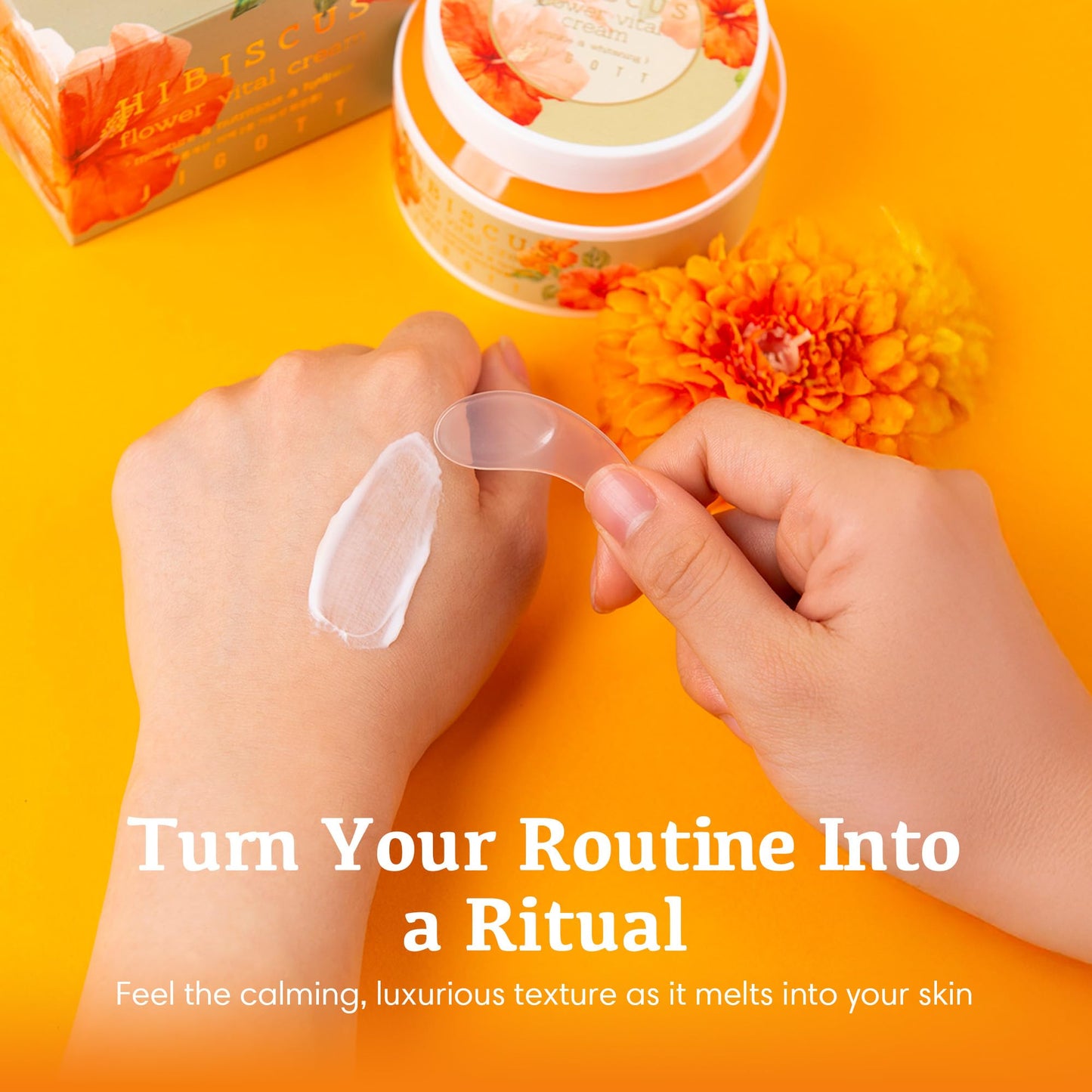 Jigott - Hibiscus Flower Vital Cream 3.38 FL OZ/ 100ml, K-Beauty Korean Skincare