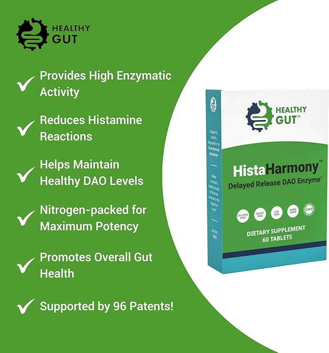 HistaHarmony | Delayed Release DAO Diamine Oxidase Histamine Support Enzyme | 30,000 HDU | 60 Servings