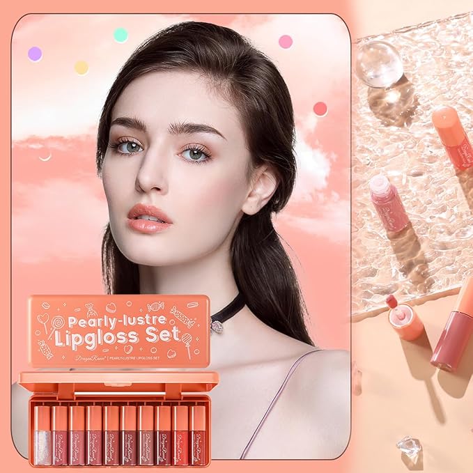 10 Colors Lip Tint Stain Set, Korean Plumping Plumping