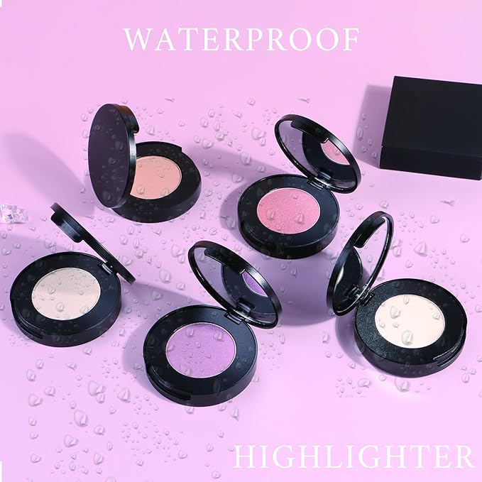 Face Highlighter Powder Palette, Glossy Glitter Illuminator Powder, Highlighter 11