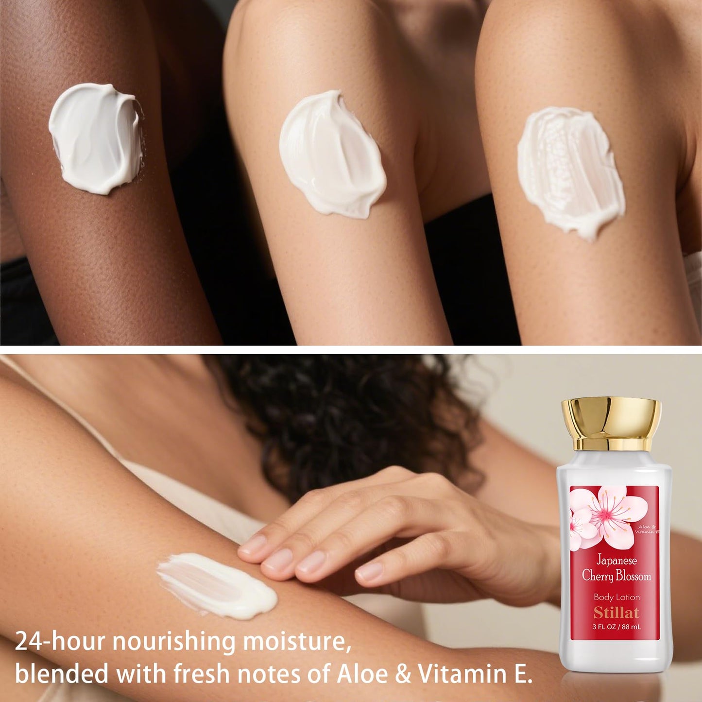 Bath and Body Sets for Her, Japanese Cherry Blossom Scented Spa Daily Care for Women, Including Body Wash, Body Lotion and Fragrance Mist, Idea Gift for Birthday Valentine's Day Christmas New Year