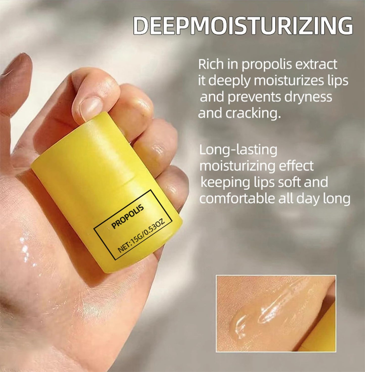 Honey Lip Butter, 12hrs Long-lasting Moisture, Gentle Exfoliation, Hygienic Twist Dispenser,korean skin care