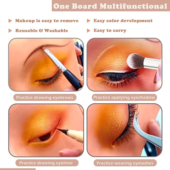 Silicone Makeup Mannequin Face, Makeup Practice Face Board