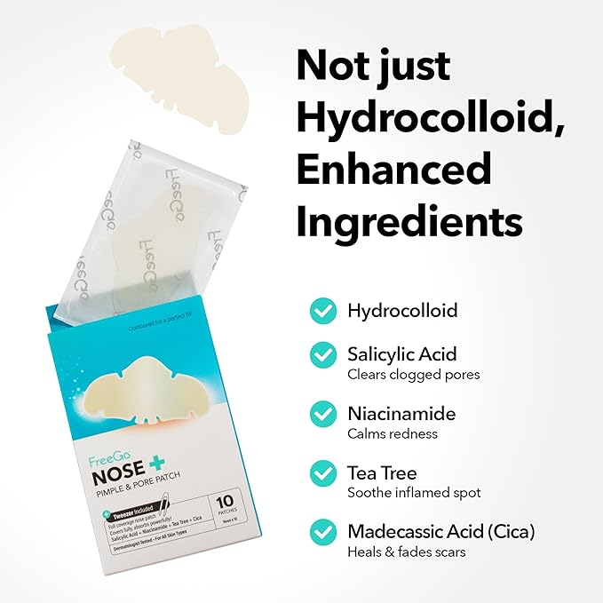 FreeGo Hydrocolloid Acne Patches for Face, Large Pimple Patches for Breakouts, Zit, Blemish Spot, Facial Stickers, Korean Pimple Patches