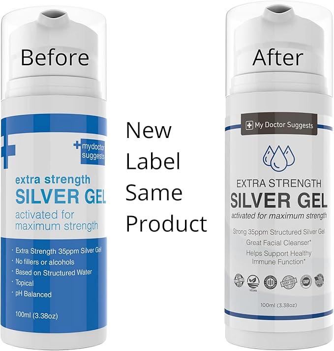 Colloidal Silver Gel Extra Strength - 35ppm Activated Colloidal Silver Gel for Maximum Potency - Made in USA - Structured Formula in a Convenient 4 Pack