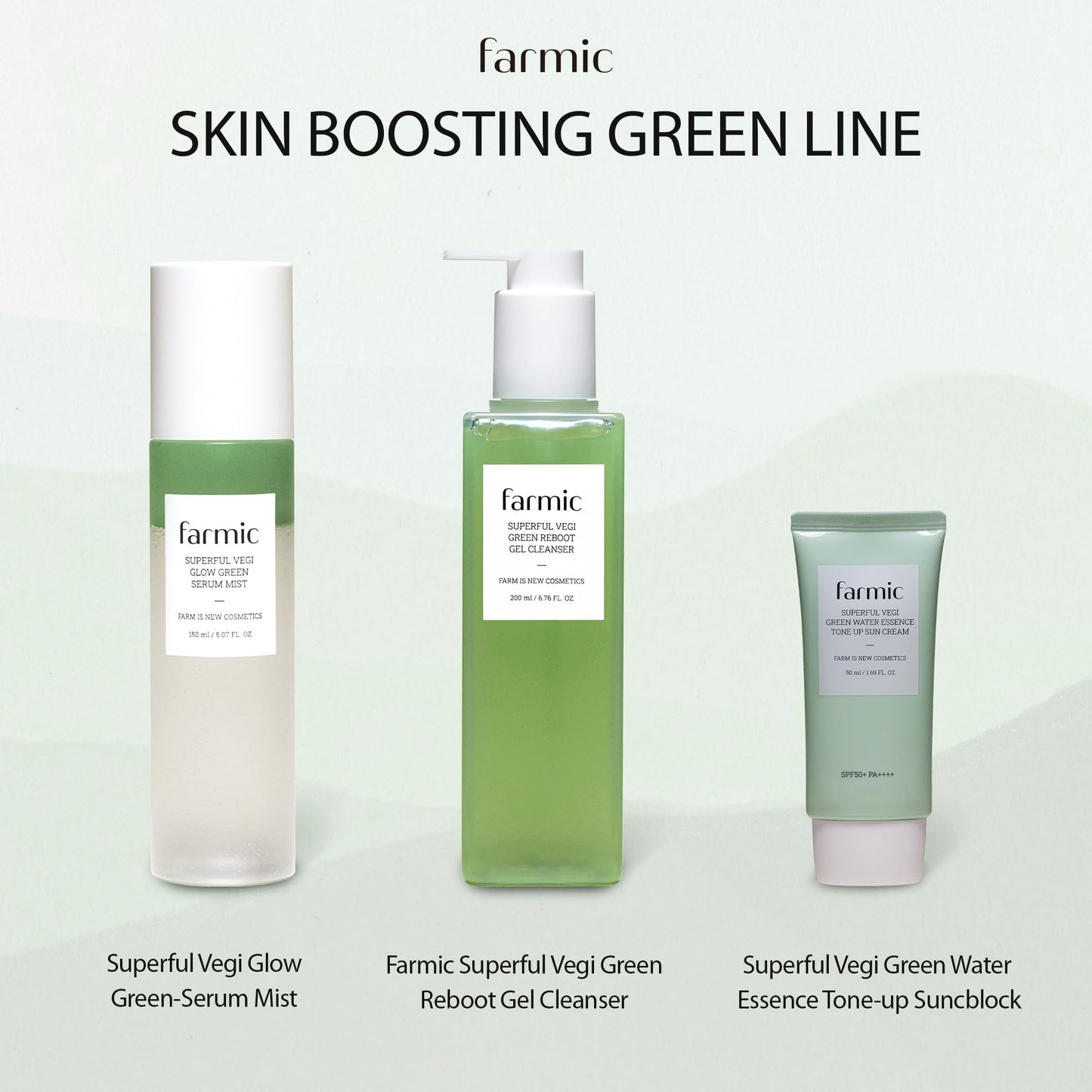 FARMIC Superful Vegi Glow Green Serum Mist 5.07 fl.oz | Aloe & Omija Korean Vegan Spray facial Essence | Soothing Calming Radiant Skin Light-weight Face Moisturizer | Daily Skincare for All Skin Types